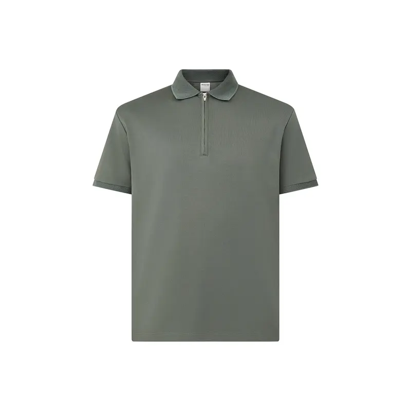Fave Zip Short Sleeves Polo Agave Green