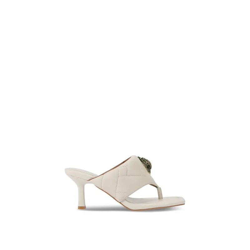 Puff Thong Heeled Sandals Bone