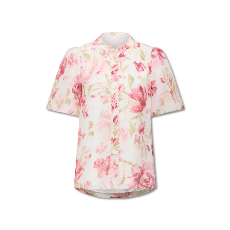 Becca Scalloped Neck Blouse