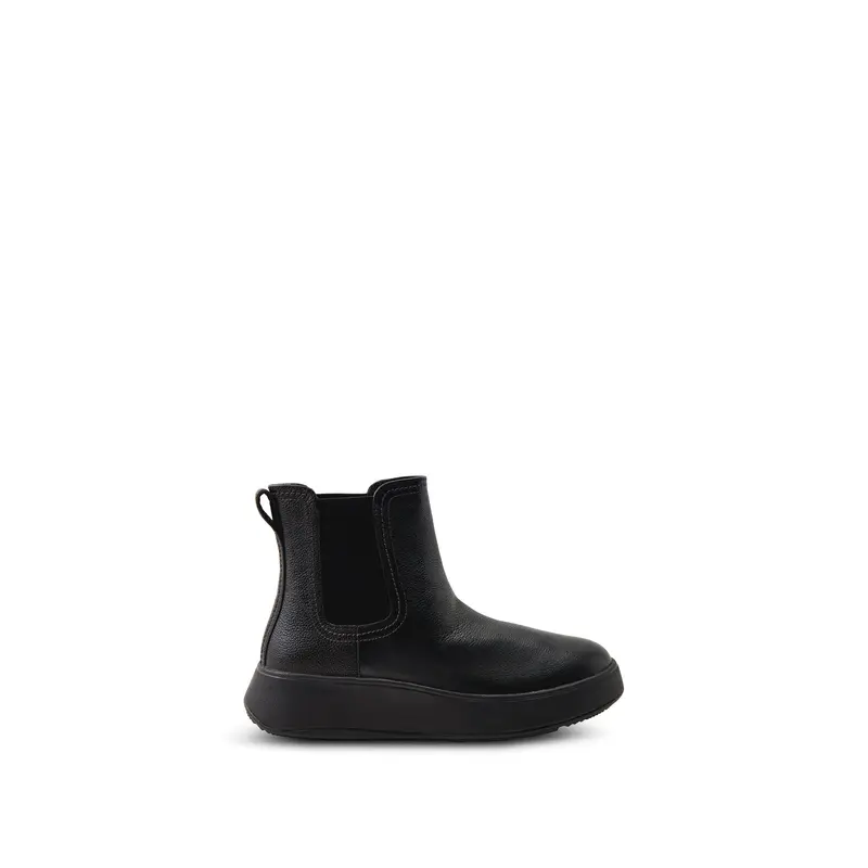 F Mode Leather Chelsea Boots Black