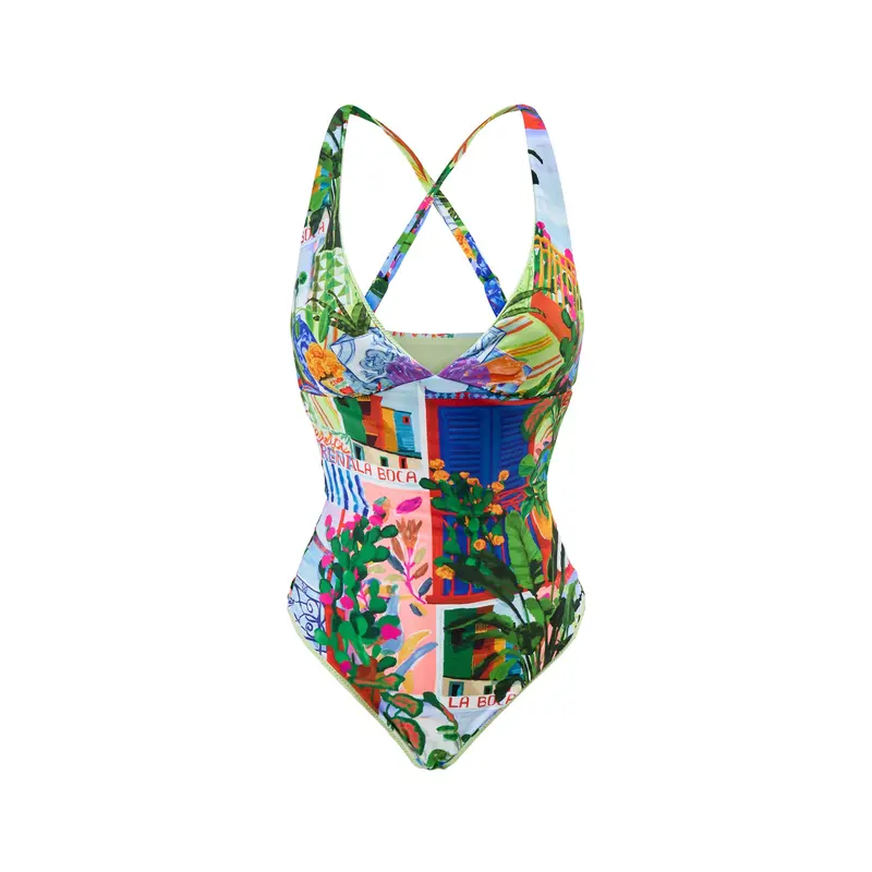 La Boca Deep V Neck One Piece