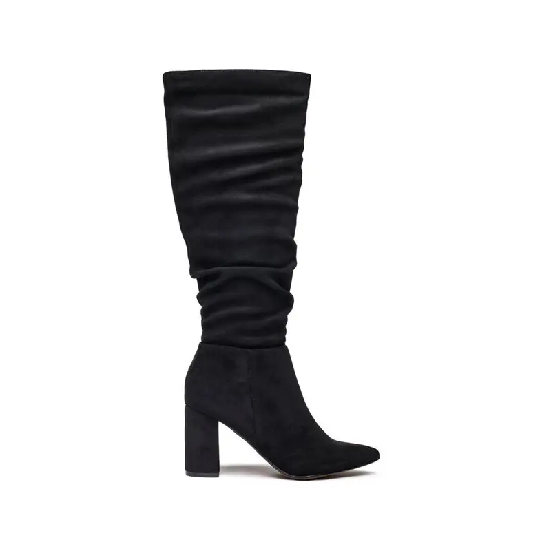 Vegan Knee High Boots Black