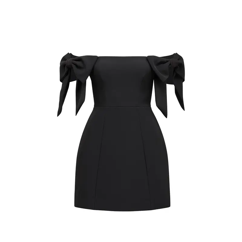 Adalyn Mini Bow Dress Black