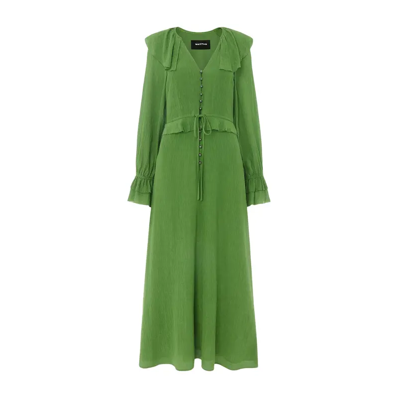 Frill Boho Midi Dress