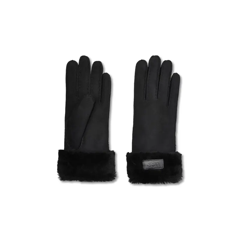 Turn Up Cuff Mittens Black