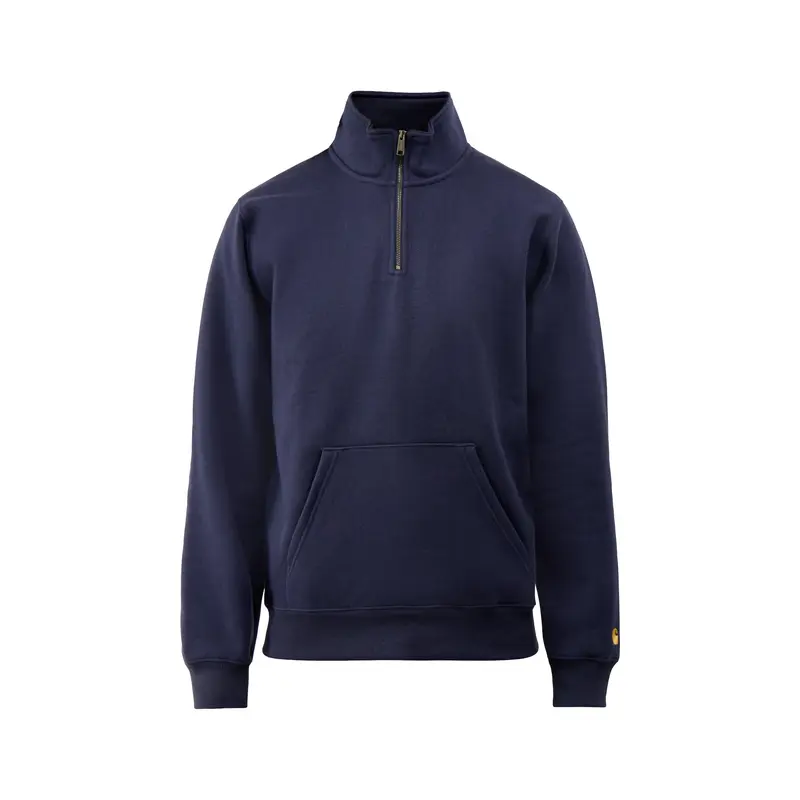 Chase Neck Zip Sweat Dark Navy Gold