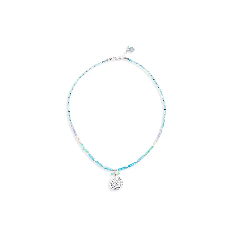 Sol White Disc Necklace