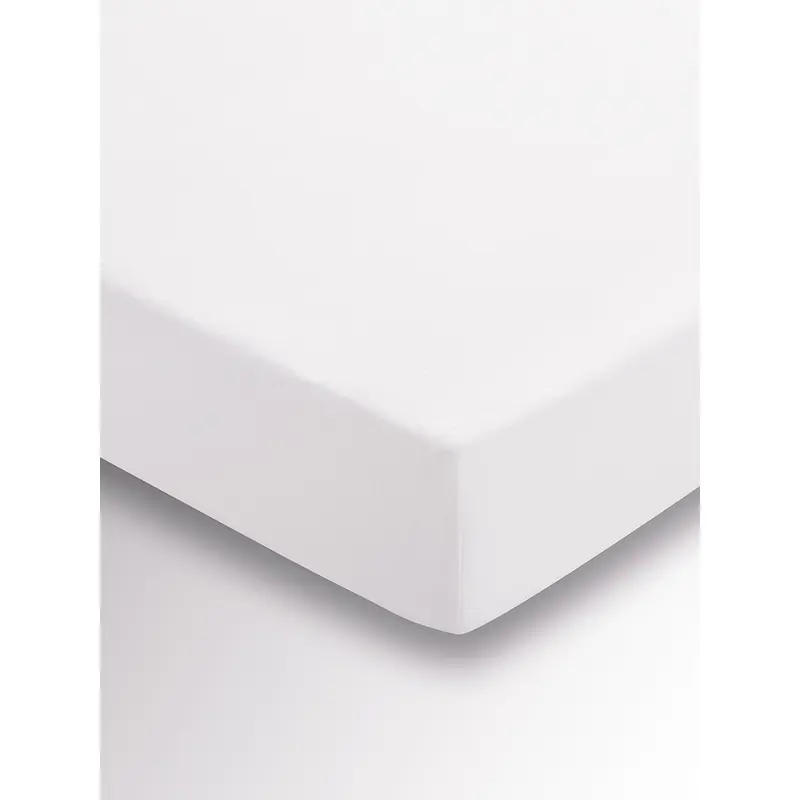 White Brushed Cotton Fitted Sheet King