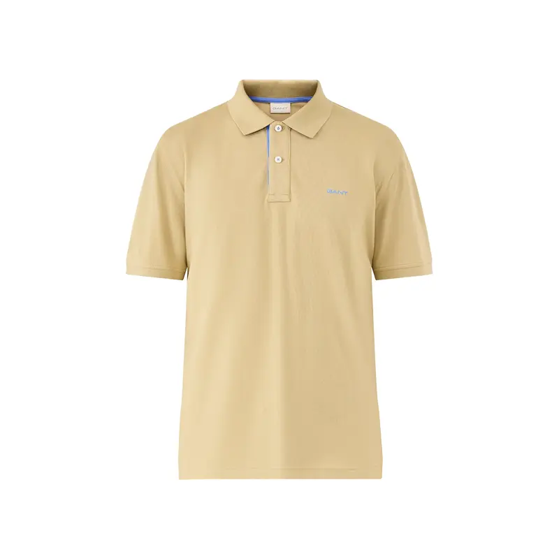 Contrast Pique Polo Woody Beige