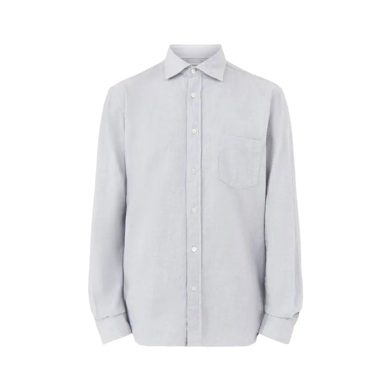 Paul Melange Flannel Woven Shirt Sky Blue
