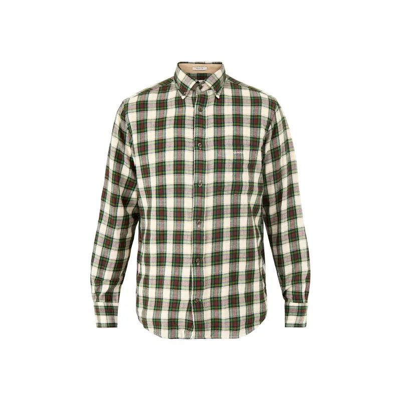 Windblown Flannel Check Shirt Cream