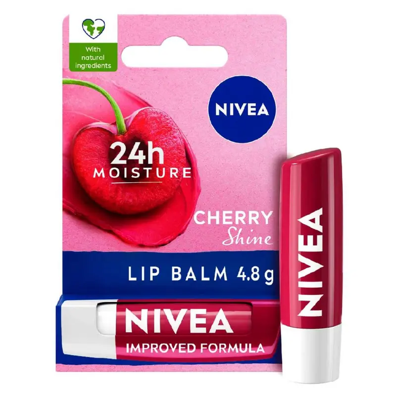NIVEA Cherry Shine Lip Balm, 4.8g