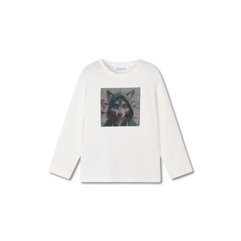Wolf Box T-Shirt Cream