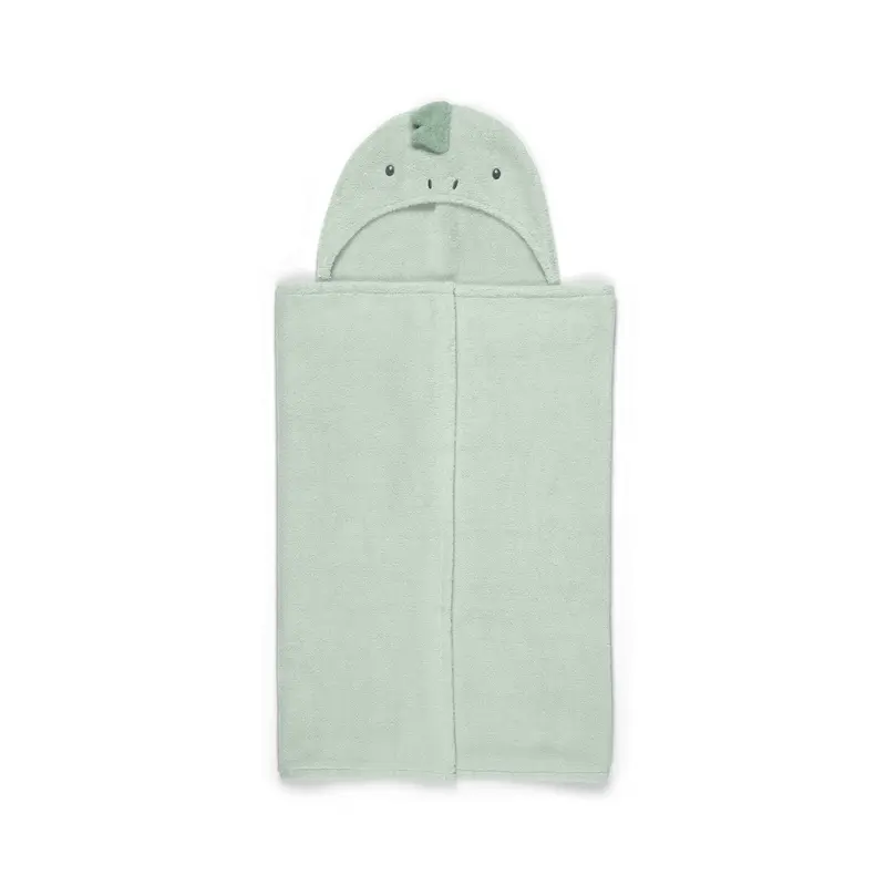 Dinosaur Hooded Towel Green
