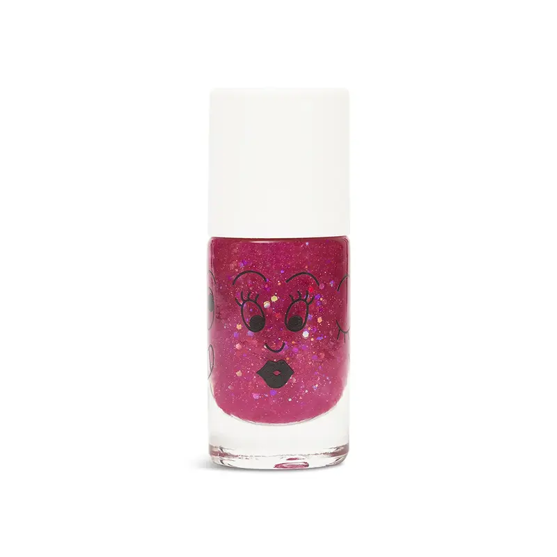 Sheepy Nail Polish Raspberry Glitter