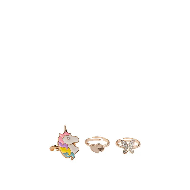 Butterfly And Unicorn Ring Set