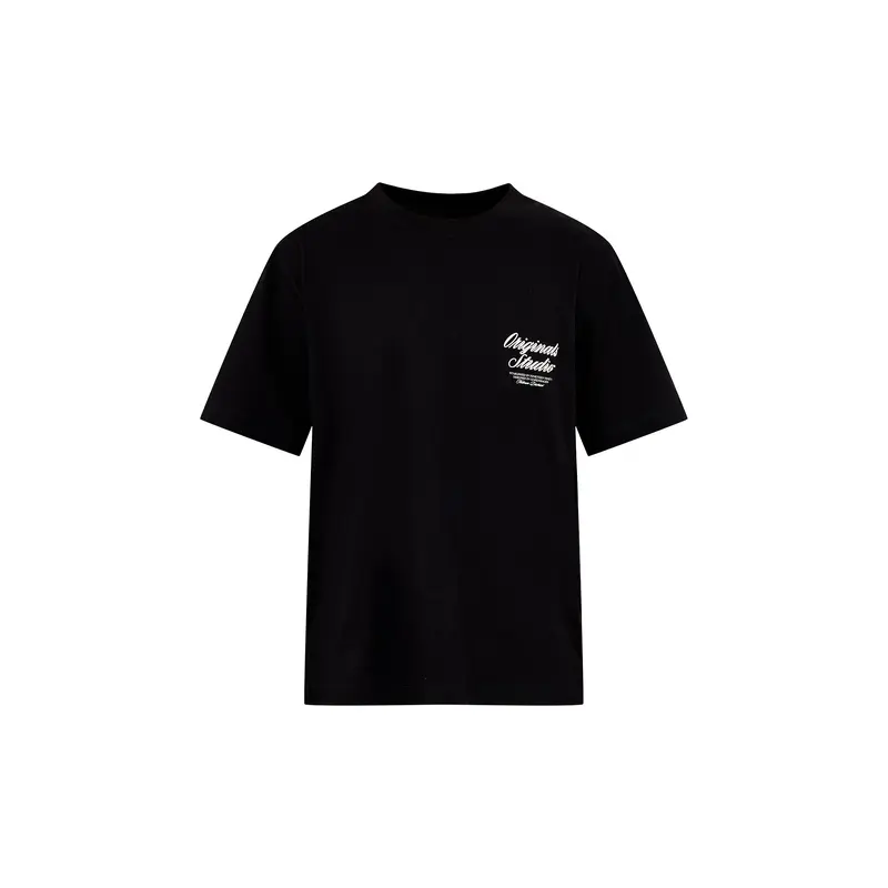 Typo T-Shirt Crew Neck Black