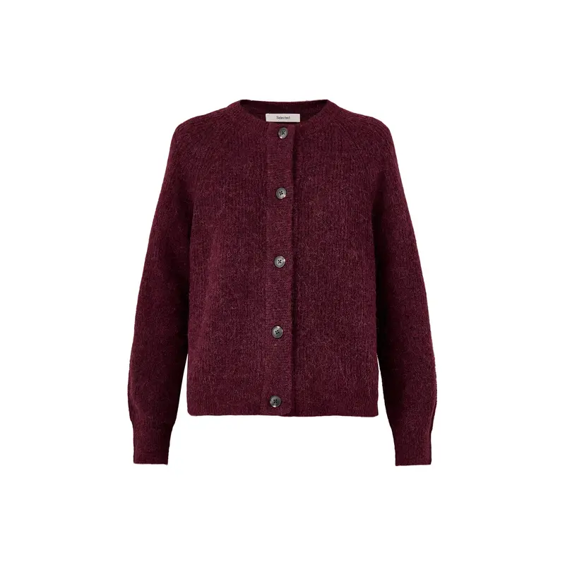 Lulu Knit Cardigan Fig Melange