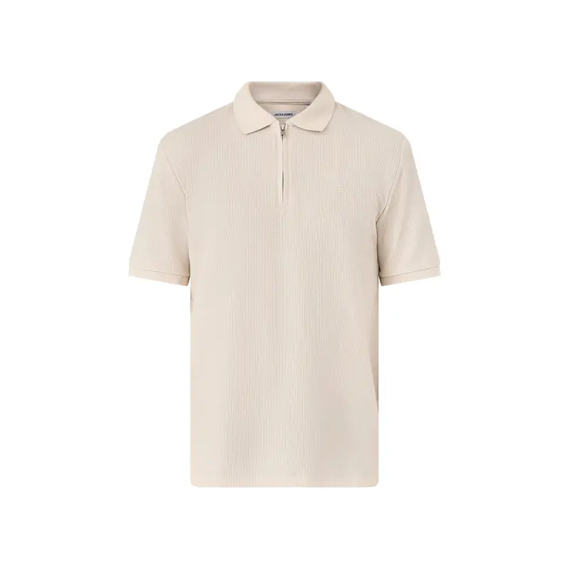 Austin Zip Polo White