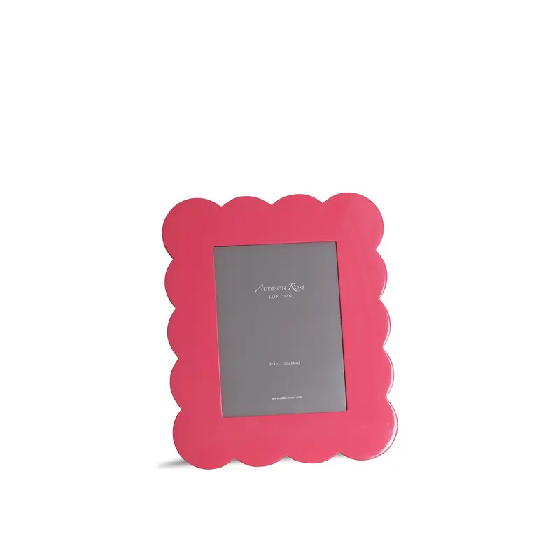 Scalloped 5x7 Photo Frame Pink