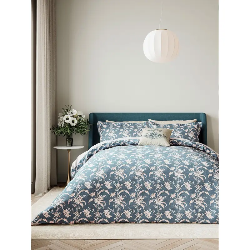 V&A Daffodil Dreams Blue Duvet Cover Set