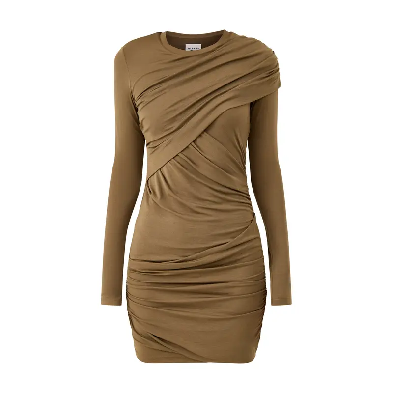 Denise Draped Mini Dress Green