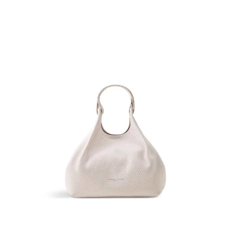 Dua Medium Leather Crossbody Bag White