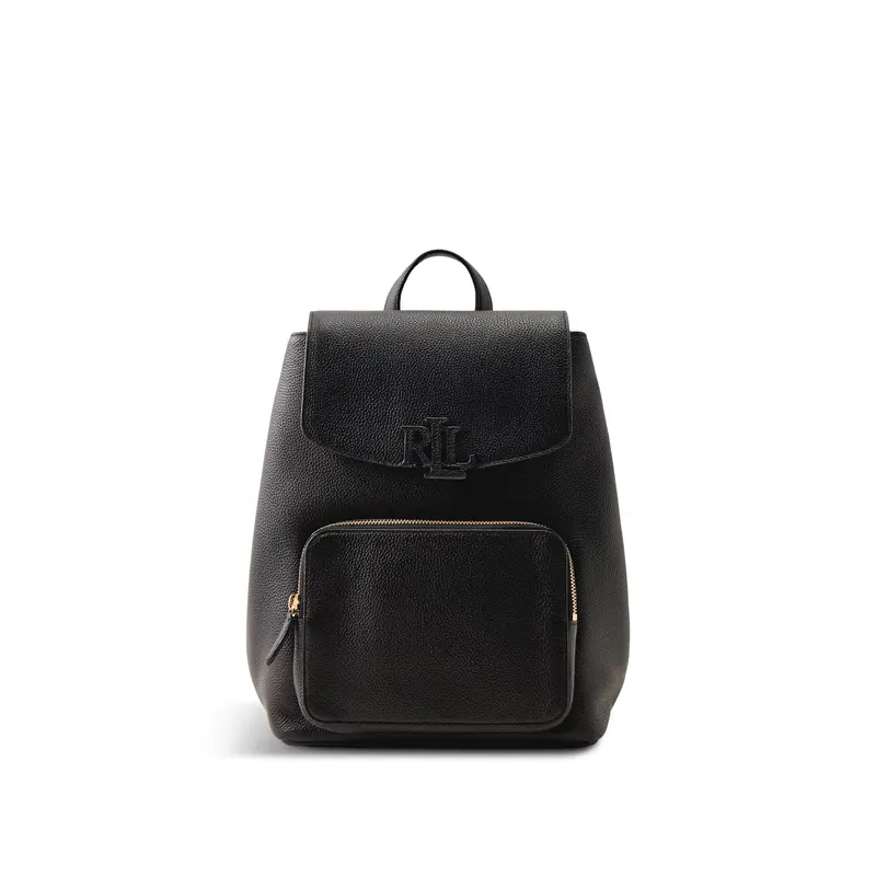 Cameryn Medium Leather Backpack Black