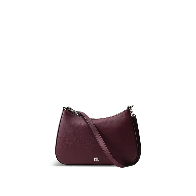 Danni Medium Leather Shoulder Bag Dark Garnet