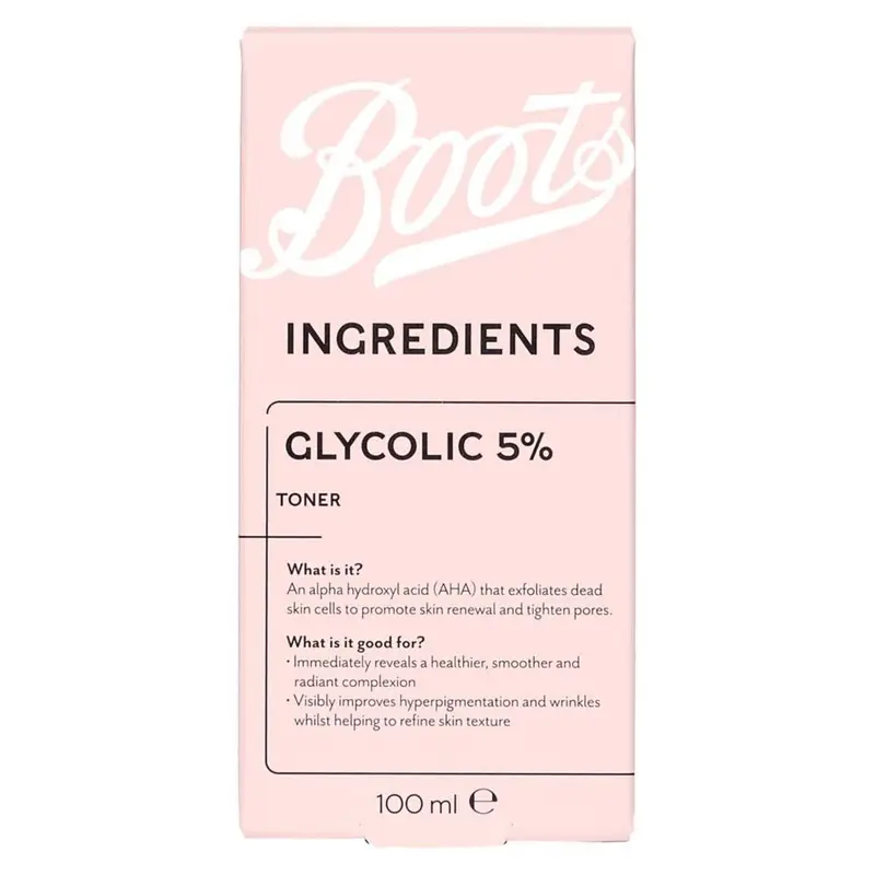 Boots Ingredients Glycolic Acid Toner 5% 100ml