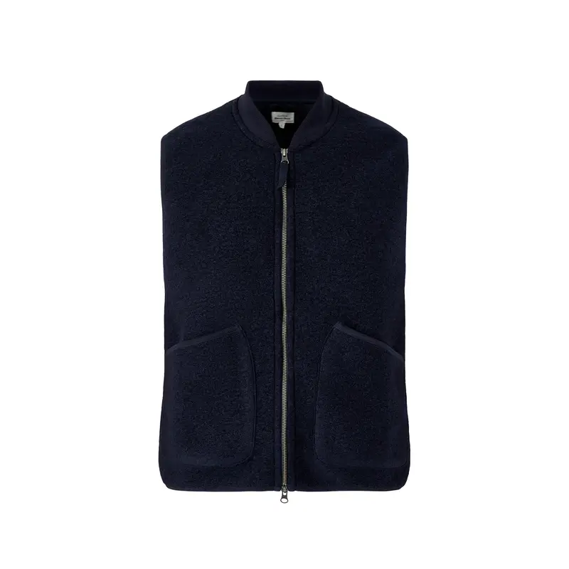 Knitted Boiled Vest Navy