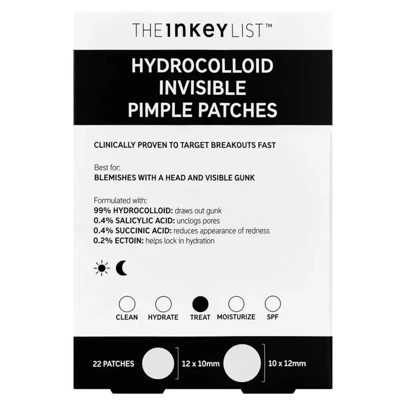 The INKEY List Hydrocolloid Invisible Pimple Patches 22 Patches