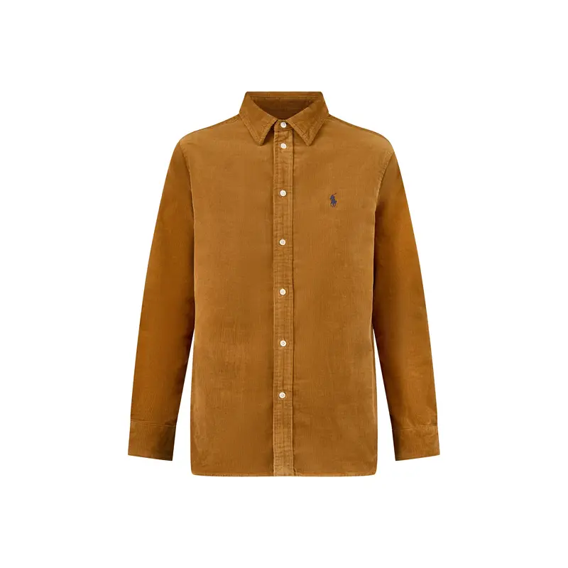 Cord Long Sleeve Shirt Tan