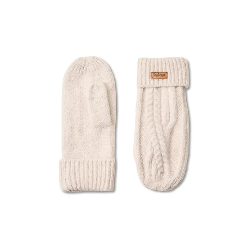 Elsdon Knitted Mittens Cream