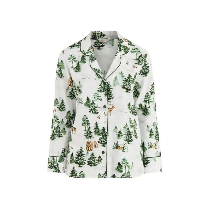 Alpine Pyjama Top Green