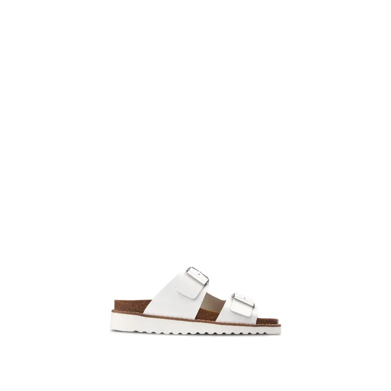 Gerti Footbed Sandals White