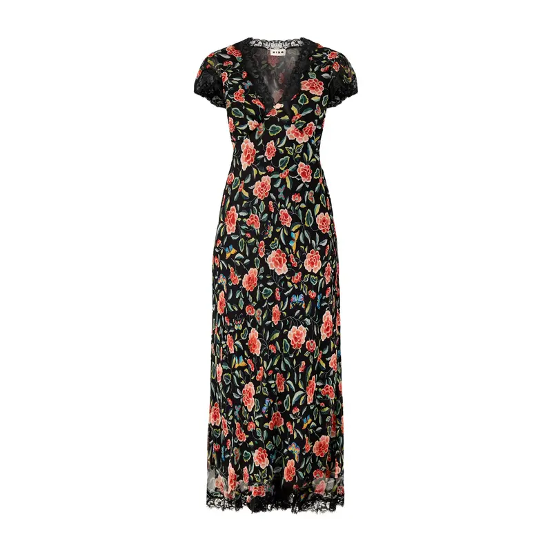 Clarice Midi Dress Butterfly Floral Print
