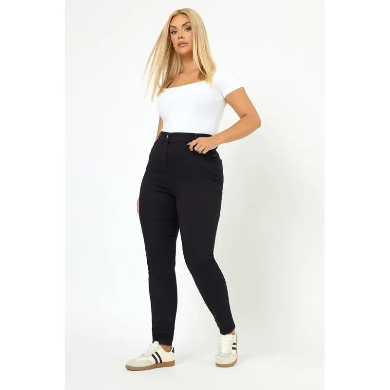 YOURS Curve Black Stretch Skinny AVA Jeans