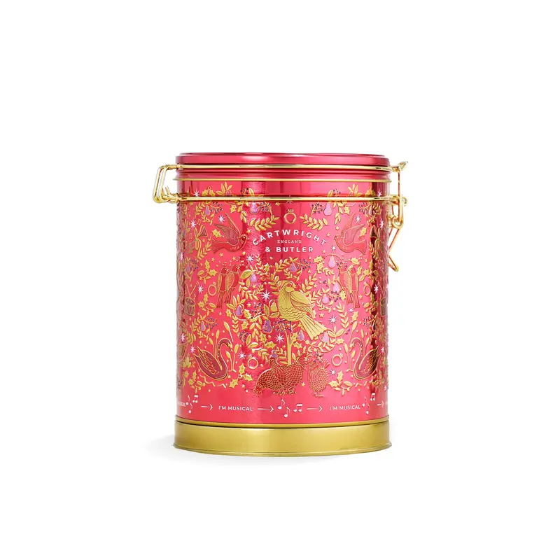 12 Days of Christmas Musical Biscuit Barrel 400g