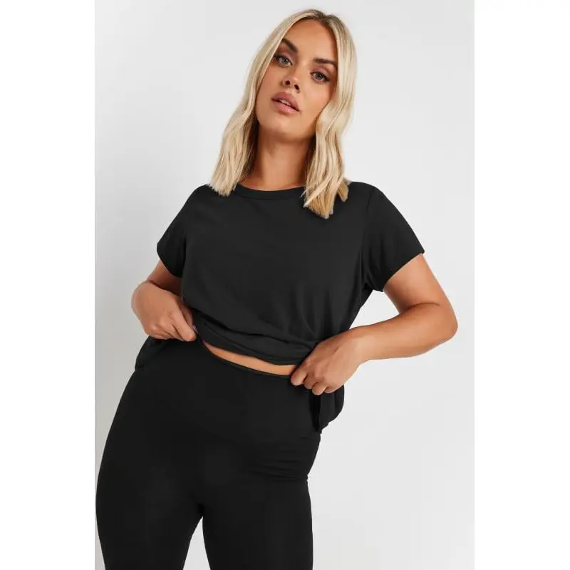 YOURS Curve Black TUMMY CONTROL Soft Touch Stretch Cycling Shorts