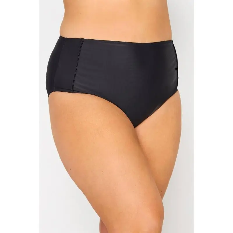 YOURS Curve Black Tummy Control Bikini Brief
