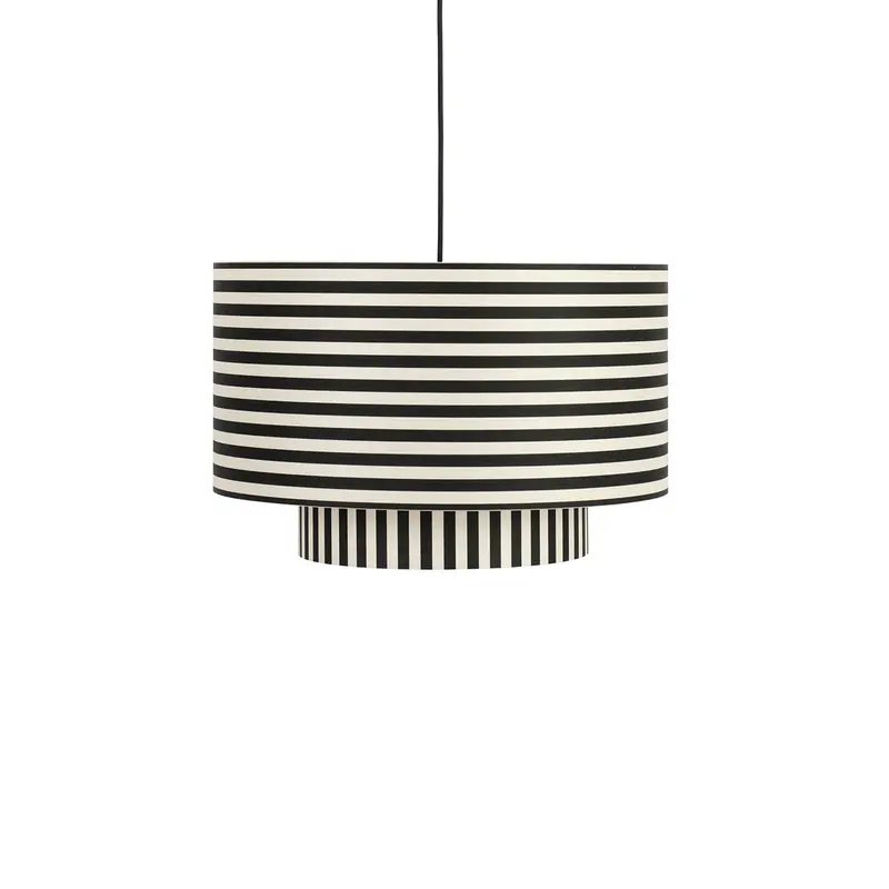 Raie Fabric Pendant Black White