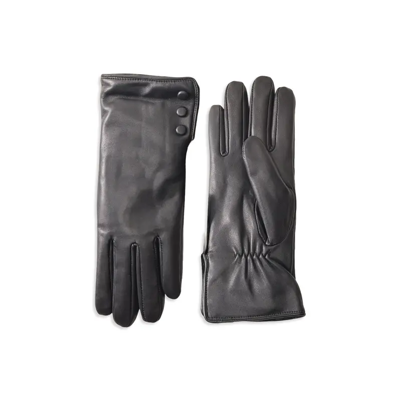 Agata Leather Gloves Black