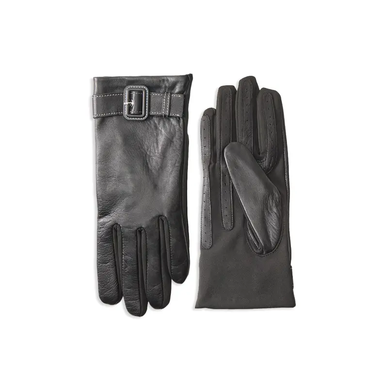 Lyla Leather Gloves Black