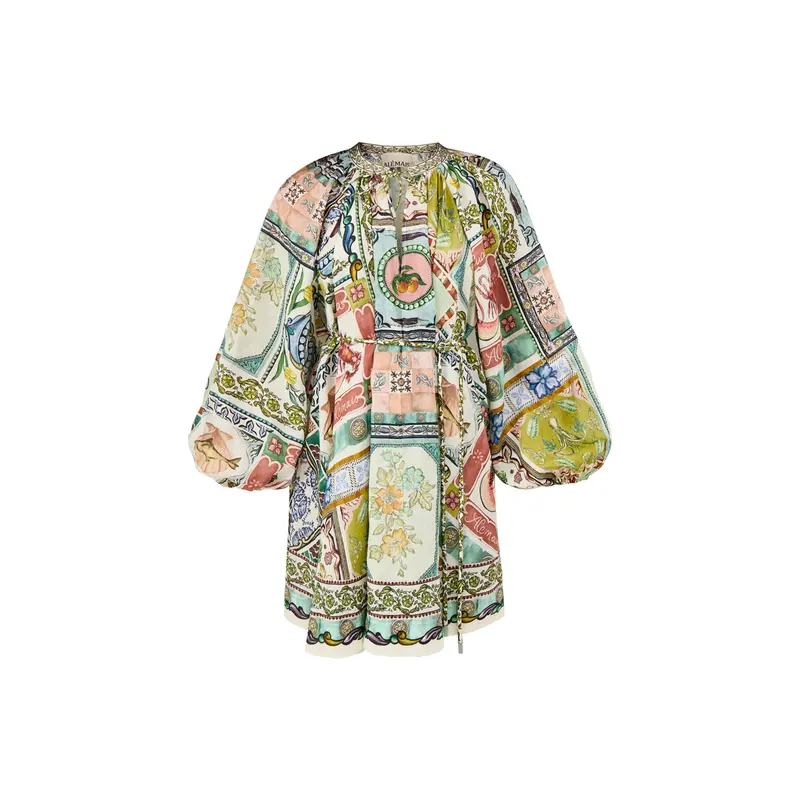 Tommasina Mini Dress Linen White