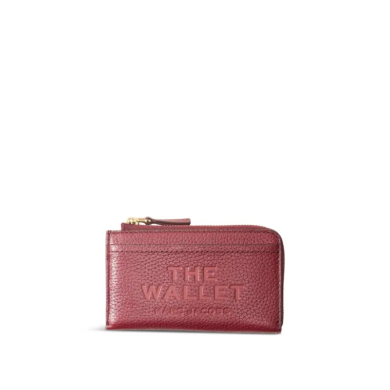 Zip Wallet Leather Cherry