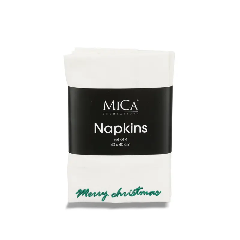 Christmas Napkin Set of Four Merry Christmas