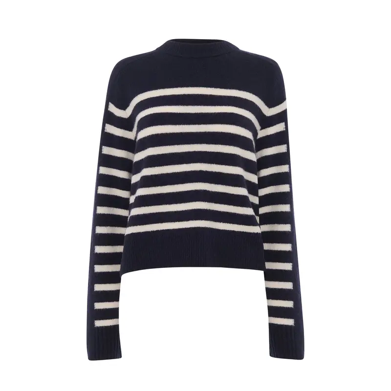 Contrast Stripe Knit Blue