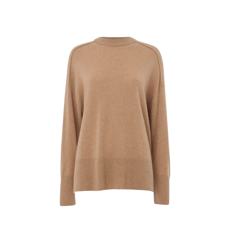 Seam Detail Crew Knit Neutral