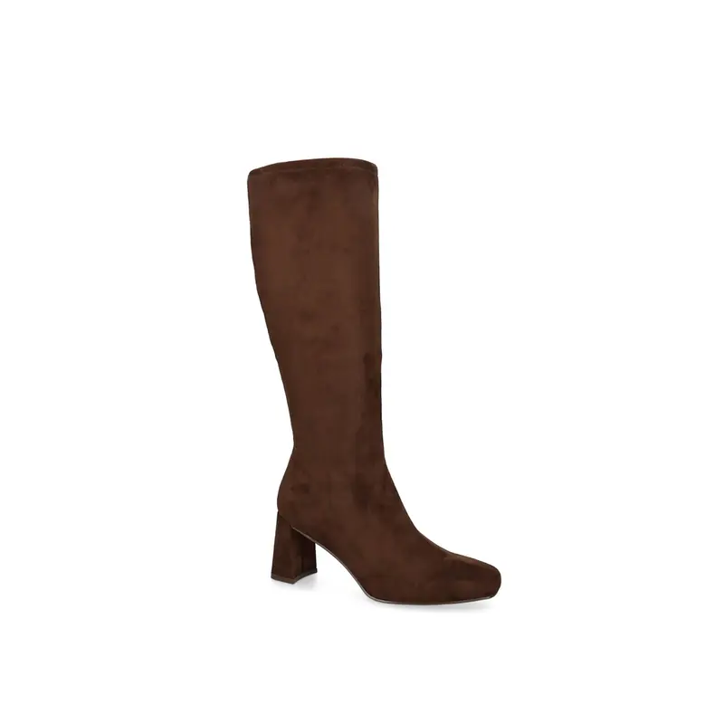 Holly Knee High Heeled Boots Brown